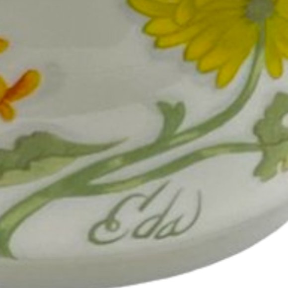 Vtg Sugar Bowl: Chrysanthemum Original Water Color by Eda for Seymour Mann Gift - Picture 5 of 10